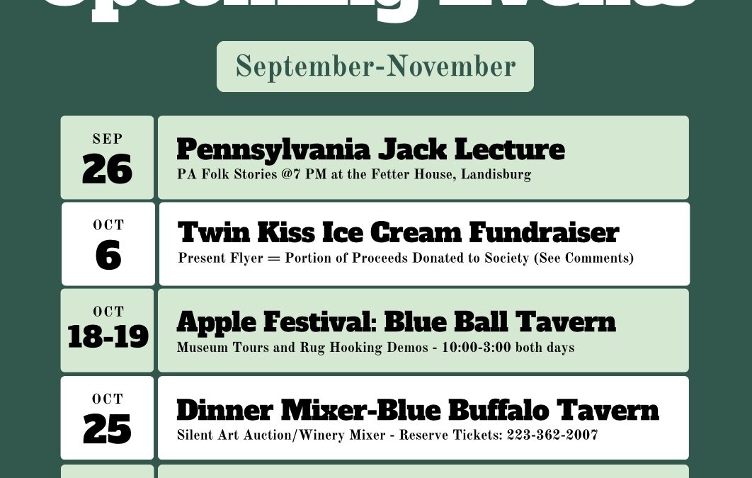 Exciting Events on Tap For Society this Autumn